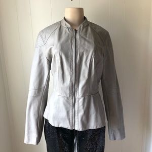 Feminine faux leather Moto jacket